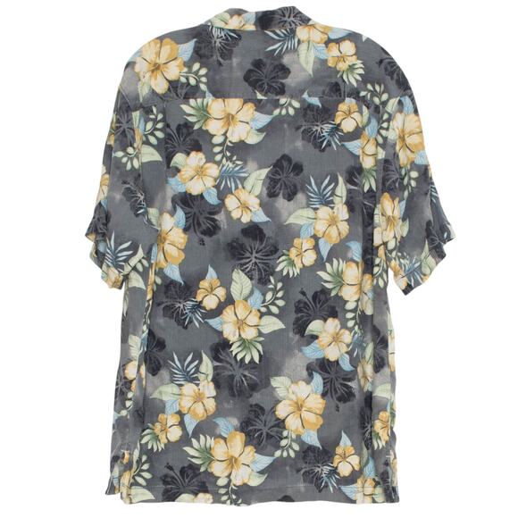 Tommy Bahama Mens Shirt Silk Button Hawaiian Floral Original Fit Size Medium FB - Picture 2 of 5